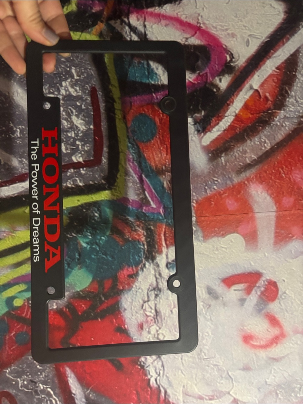 Honda Red & Black License Plate Frame